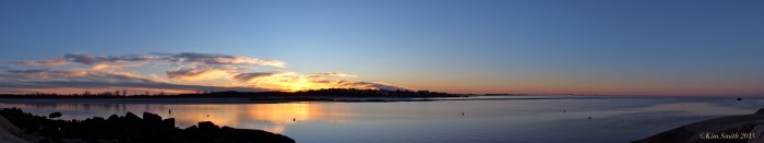 Annisquam River panorama sunset ©Kim Smioth 2015