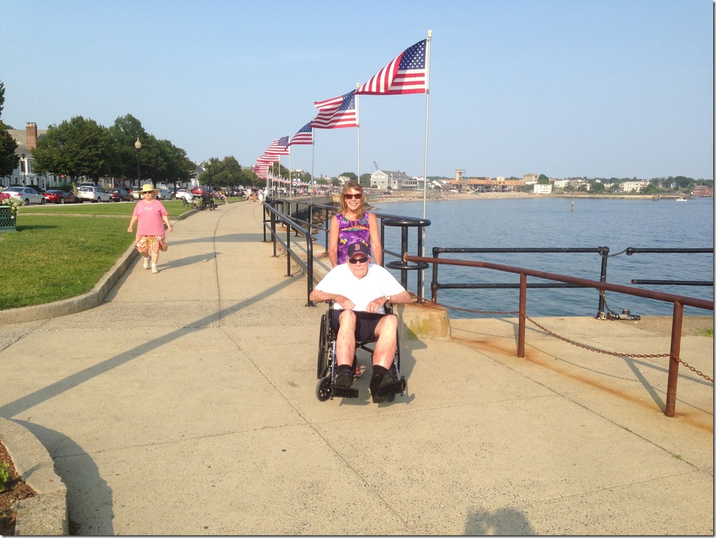 Dad's first wheelchair ride in Gloucester (1)