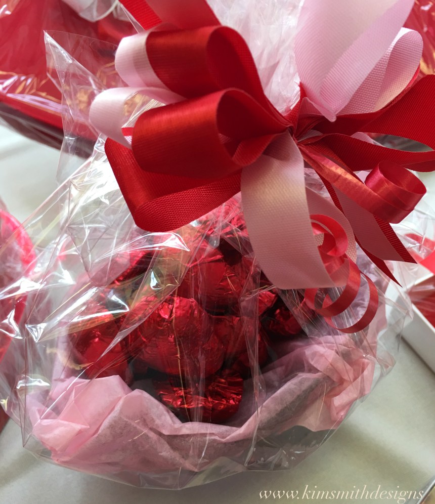 Chocolate Basket filled with hearts Nichols Candy House www.kimsmithdesigns