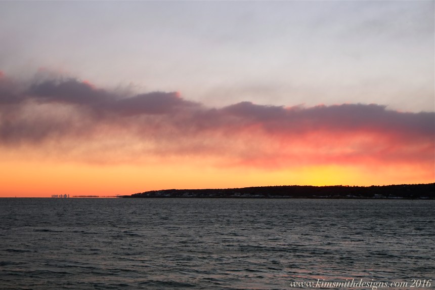 Gloucester to Boston skyline Niles Beach sunset www.kimsmithdesigns.com.