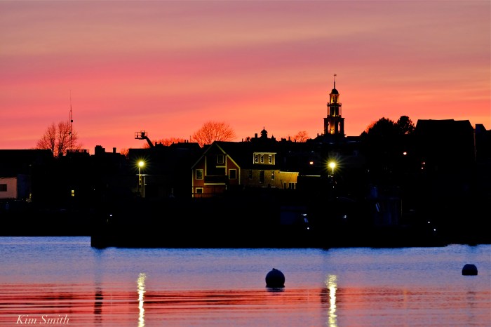 Gloucester Harbor UU Church sunset Kim Smith