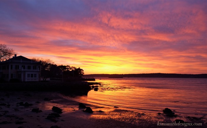 Niles Beach Gloucester Harbor Bell House sunset kimsmithdesigns.com