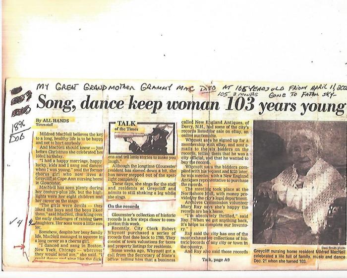 Dave Moore great grandmother