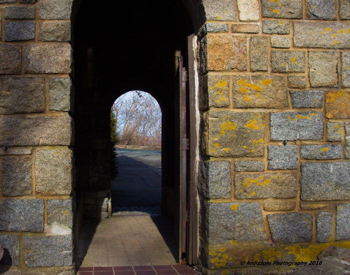 March 31, 2016 archway at Hammond Castle