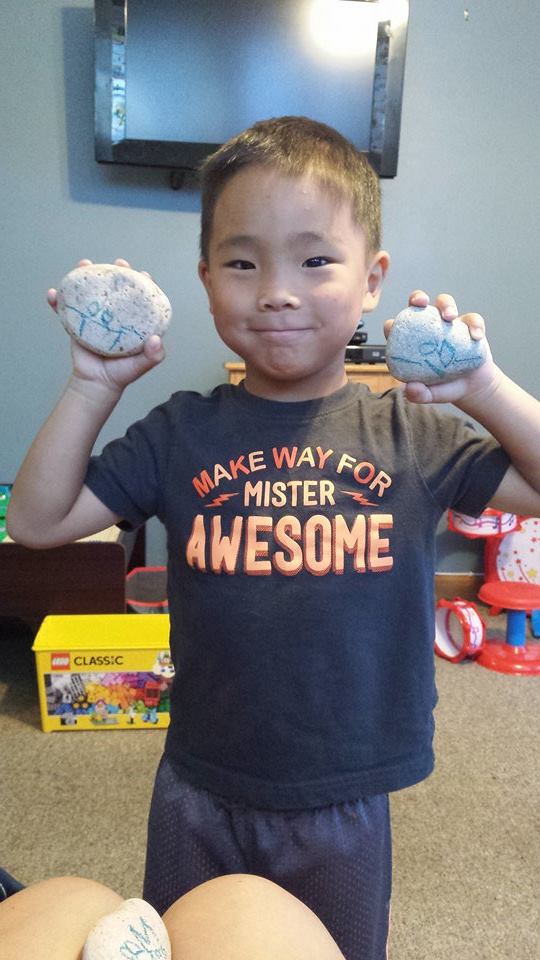 My Nephew Tommy soon to be a "Art, Rocks!" Artist