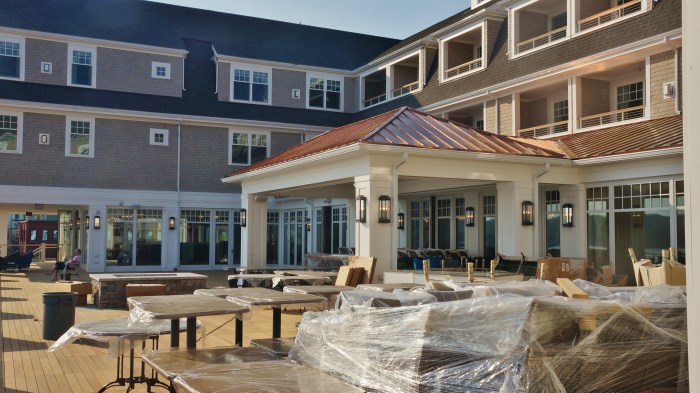 Fire Pit and Lower Deck At Beauport Hotel Gloucester MA
