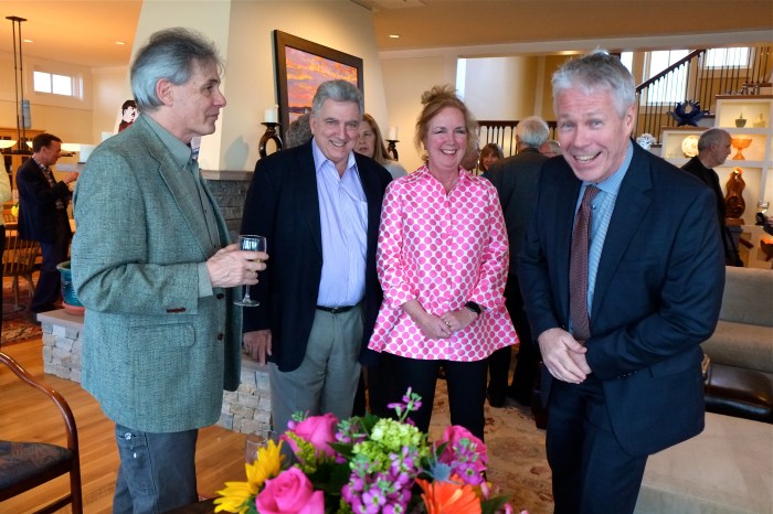 Gloucester Stage party Jeff Zinn, Tom Burger, Andree, Bob Walsh c Kim Smith