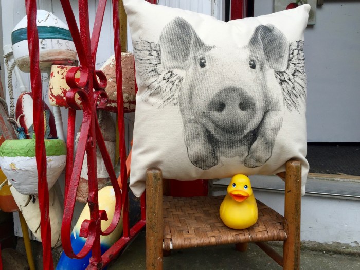 Didn't catch the name of the store. You have to come to Bearskin Neck to see the pig. "Some Pig"