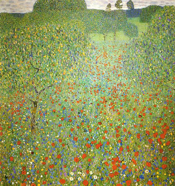 klimt-mohnblumenwiese-1907 Belvedere Museum Vienna