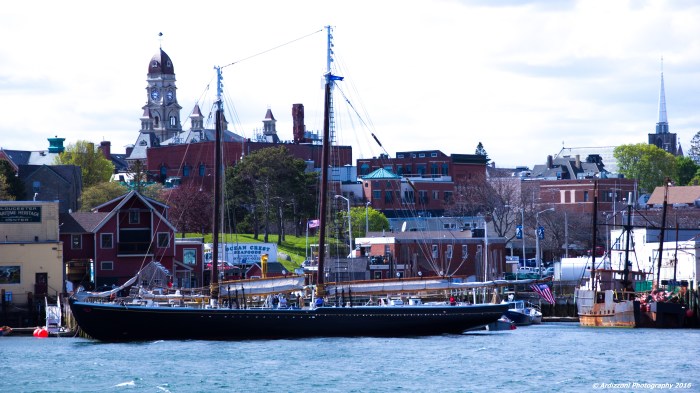 May 15, 2016 City of Gloucester with the Schooner Adventure