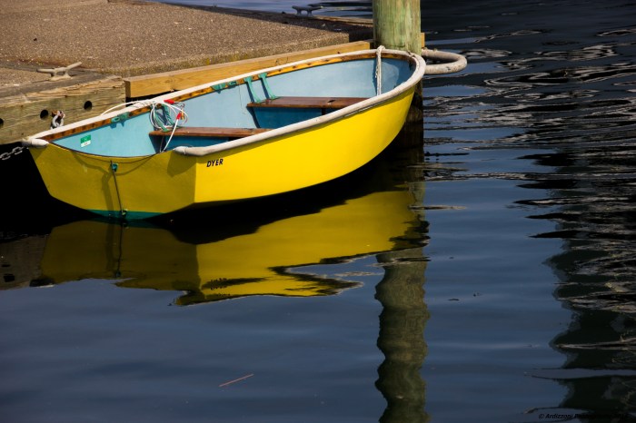 May 28, 2016 Lone yellow rowboat