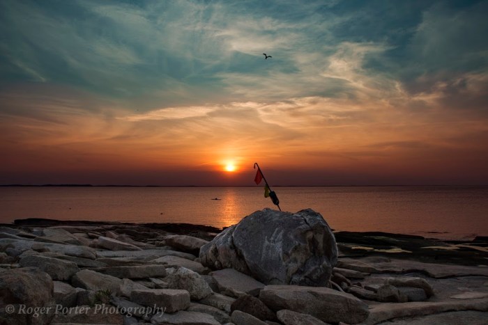 Roger Porter shot this at Flatrocks in Lanesville back on Friday the 13th. The weather satellites showed that the Canadian wildfires were sending a plume of smoke our way which added some color to the sunset.