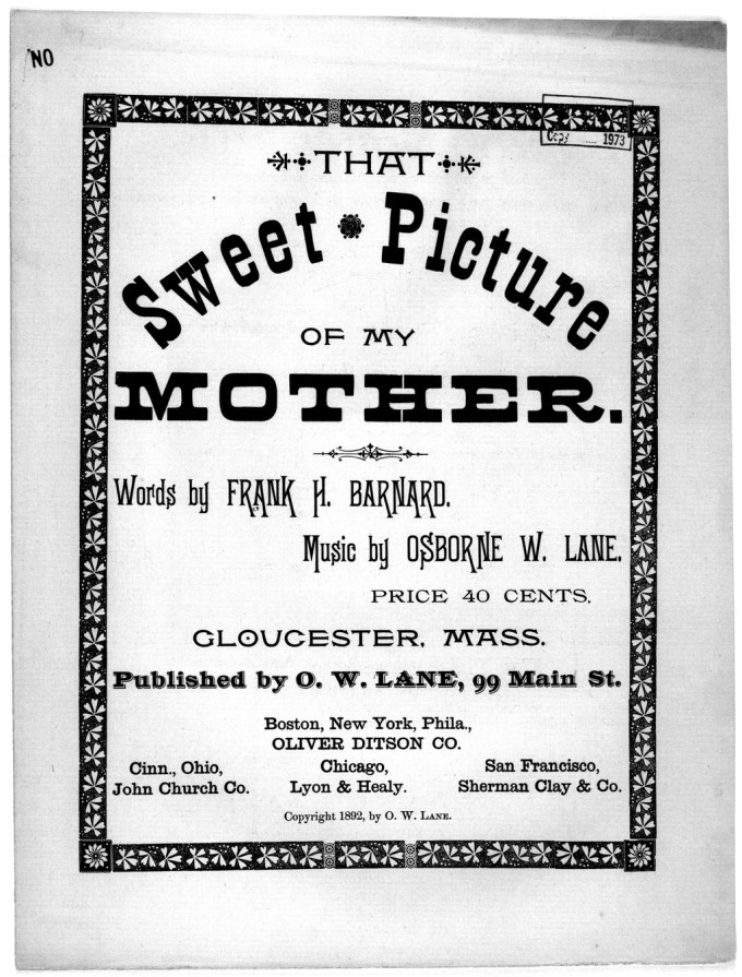 That sweet picture of my mother 1 cover