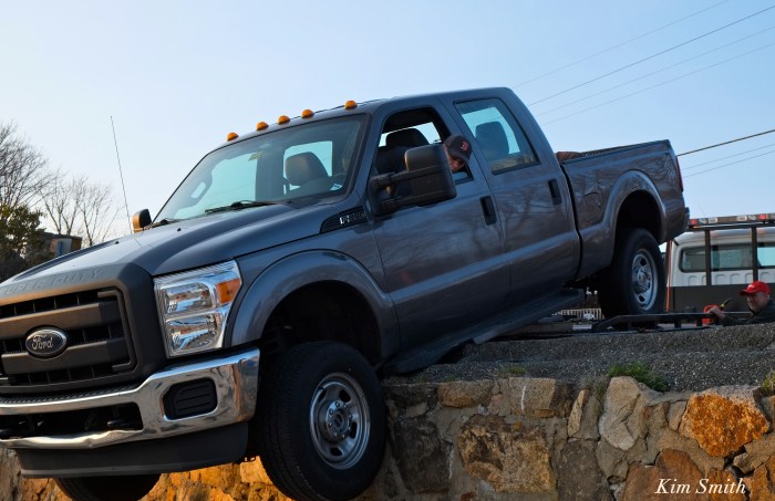 Truck Stuck over seawall -2 copyright Kim Smith copy