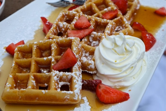 Beauport Hotel Gloucester Dining Review waffles copyright Kim Smith