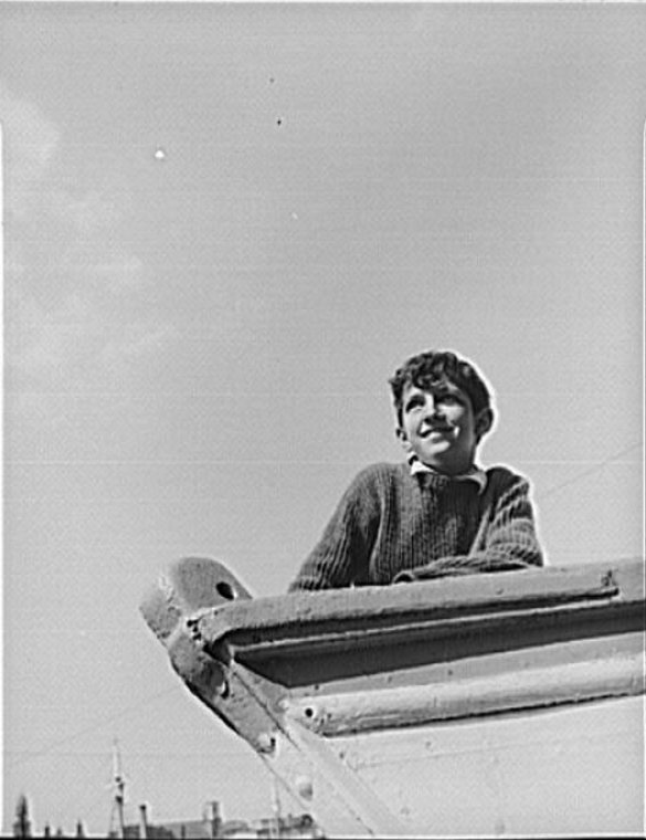 Gloucester, Massachusetts. Anthony Parisi, an Italian fisherman's son