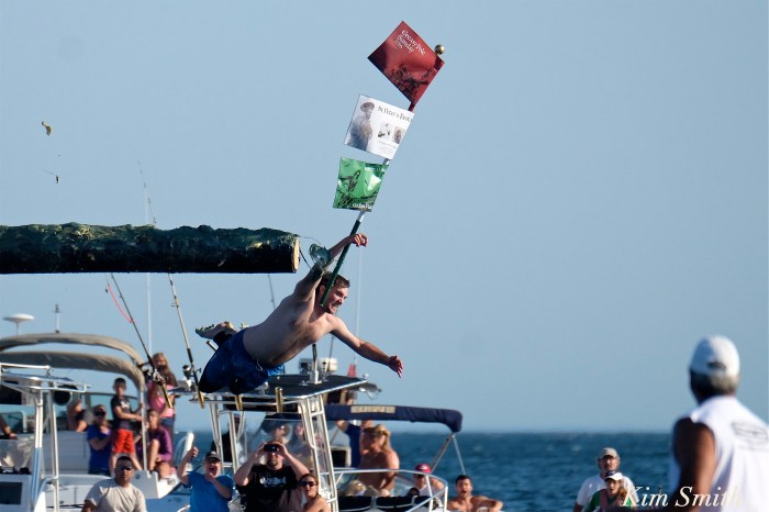 Kyle Barry Sunday Greasy Pole Champion 2016 copyright Kim Smith