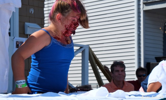 Pie eating contest copyright Kim Smith