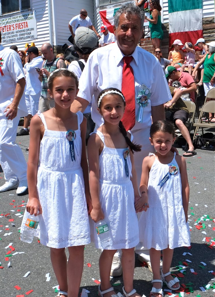SAINT PETER'S FIESTA 2016 PROCESSION Joe Novello granddaughters copyright Kim Smith