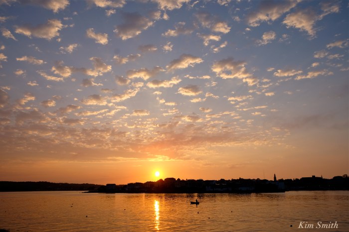 Sunset Gloucester Harbor from the Paint Factory copyright Kim Smith