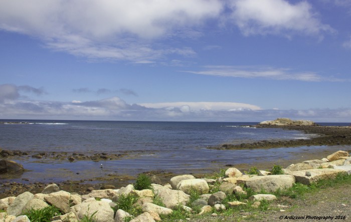 July 10, 2016 Brace Cove with clouds breaking up