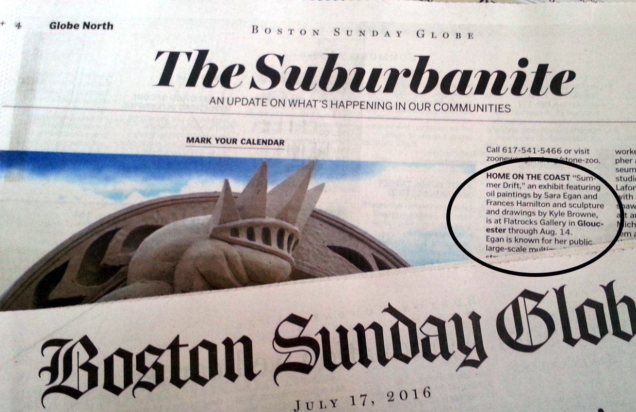 July 17 2016 Flatrocks Gallery Boston Globe