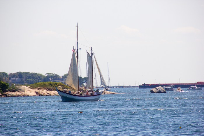 July 21, 2016 The Ardele sailing through Gloucester Harbor