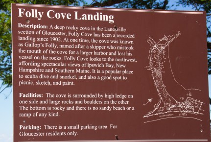 July 27, 2016 Folly Cove sign