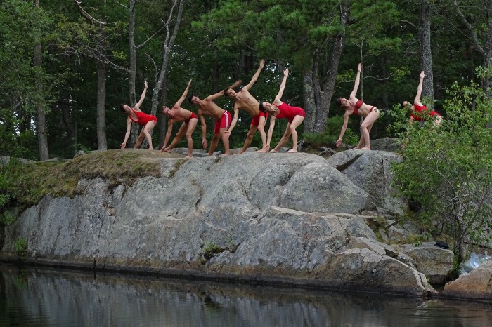 Quarry Dance 4 on top of granite ledge together
