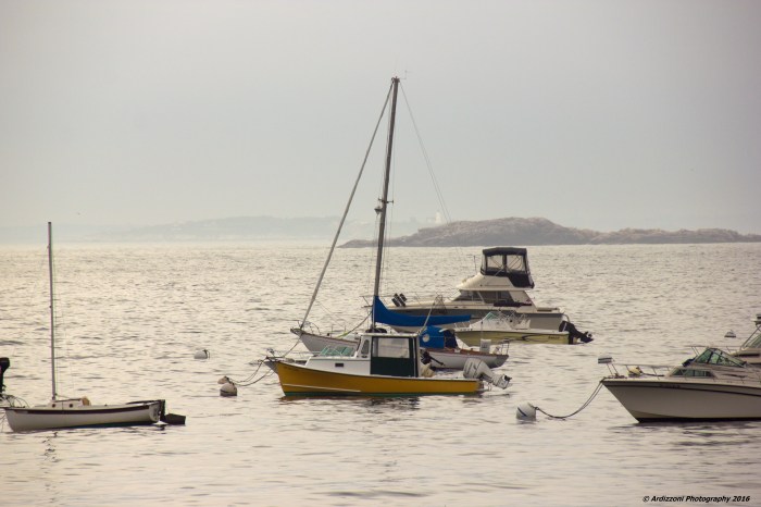 August 10, 2016 Yellow boat in the rain