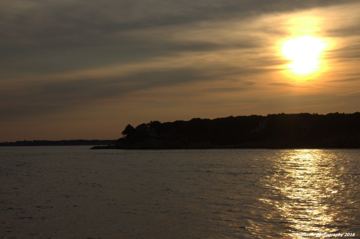August 24, 2016 beginning of sunset over Magnolia Harbor