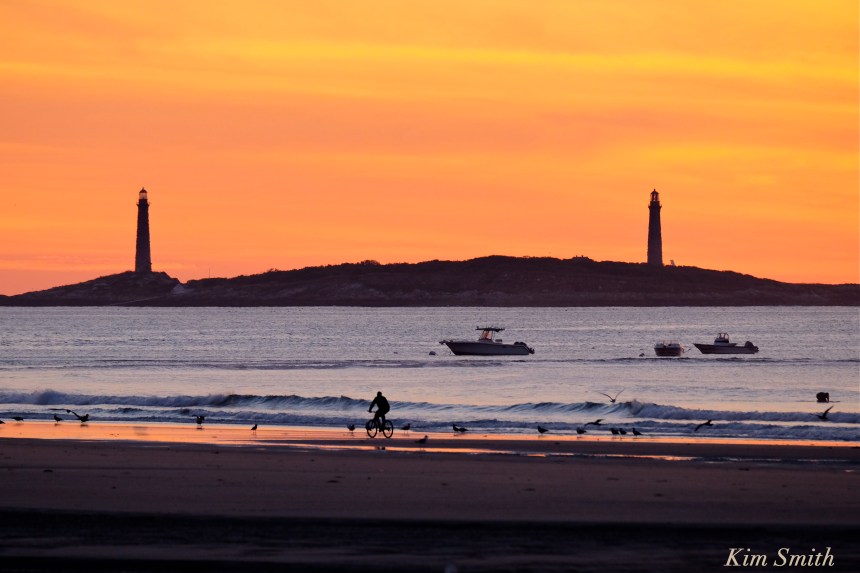 Good Harbor Beach cyclist Auguest 30, 2016 copyright Kim Smith