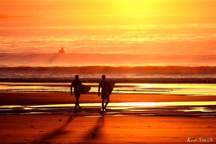 Good Harbor Beach surfers Auguest 30, 2016 copyright Kim Smith