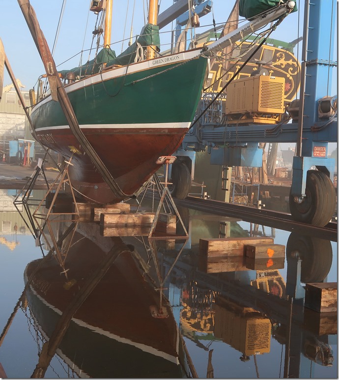 Green Dragon in the slings at GMR