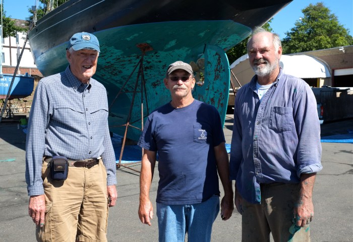 Schooner Fest welcome 2016 Al Bezanson, Matt Sutphin, Fred Murphy copyright Kim Smith