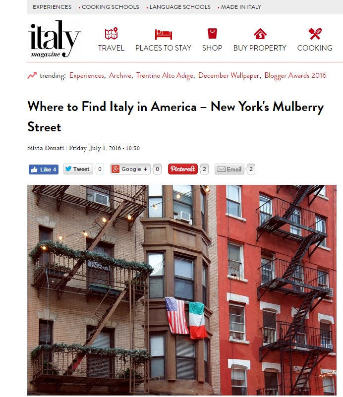Where to find Italy in America-New York's Mulberry Street Part 1