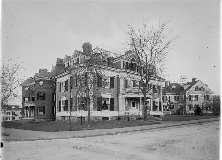 1897 Thomas William Sears the Sears family home Brookline corner of Beacon and charles streets