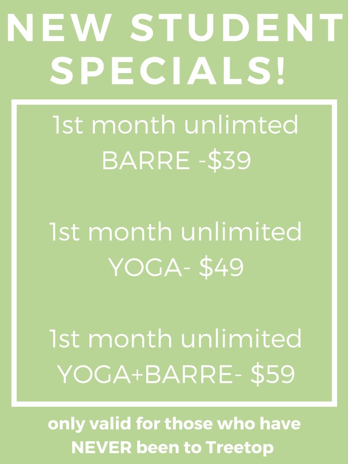 first time student specials