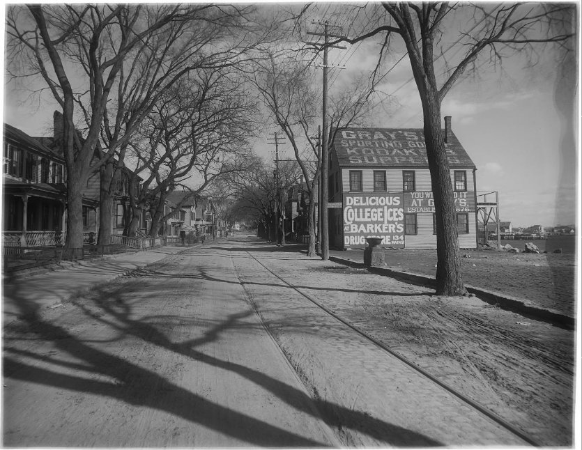looking east along what would become stacy blvd with the beach hidden from view on the right