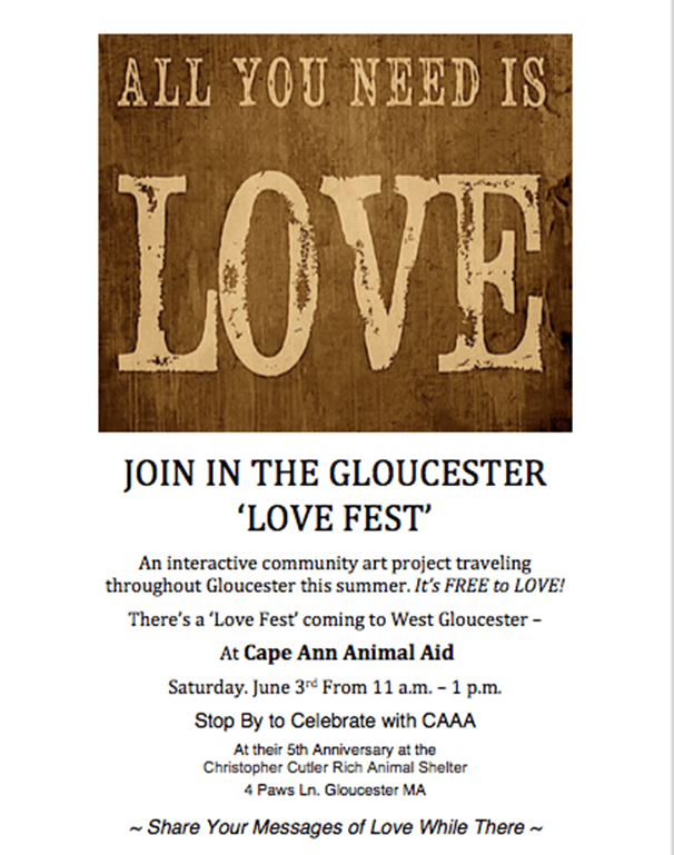 Love Fest at Cape Ann Animal Aid 6.3.17