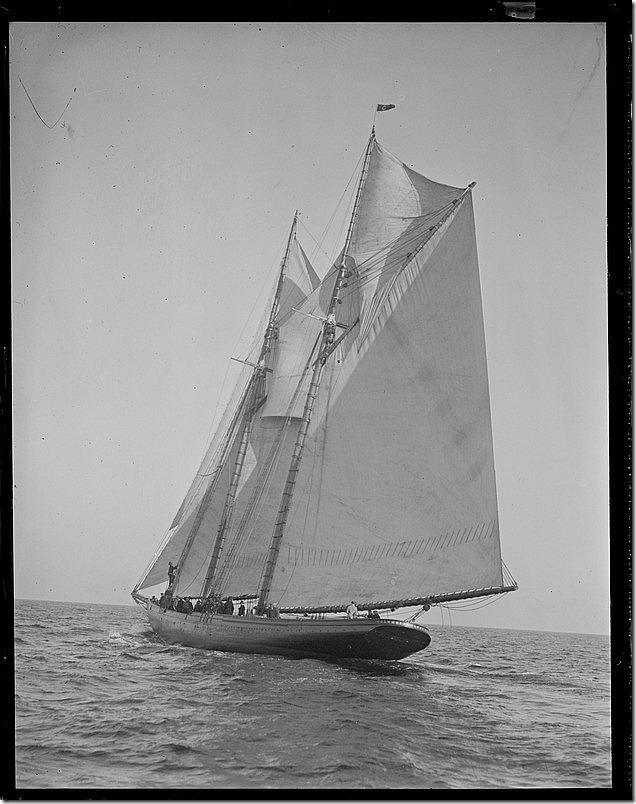 Columbia sailing for the banks, Leslie Jones