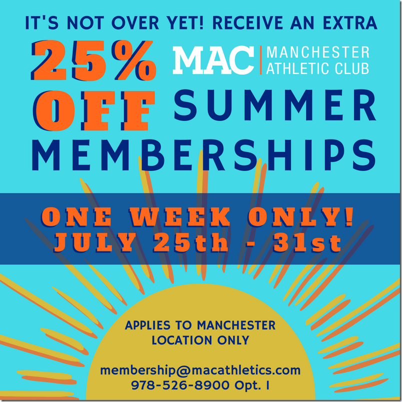 SUMMER MEMBERSHIPS_SPECIAL 25%_July 2017