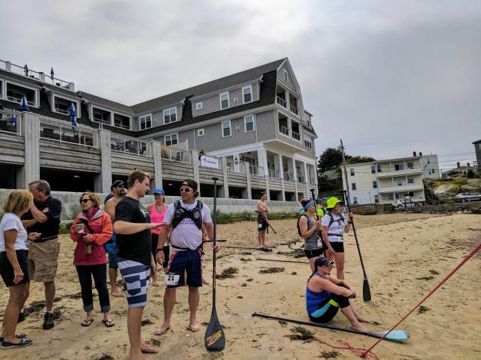 Beauport Hotel Pavilion Beach Gloucester MA racers finished awaiting competitors from the rest of the course