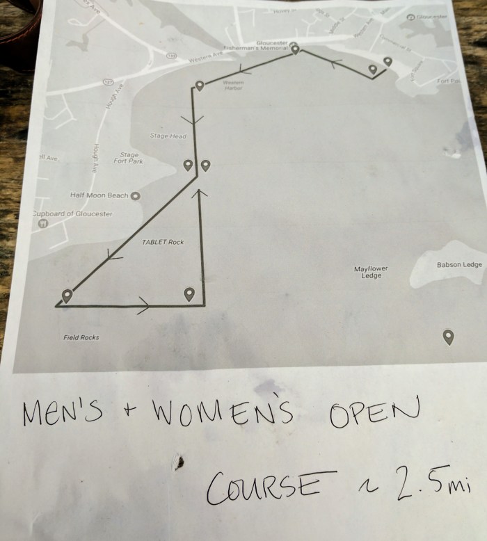 Cape Ann SUPahBowl 2017 2.6 mile course for open race