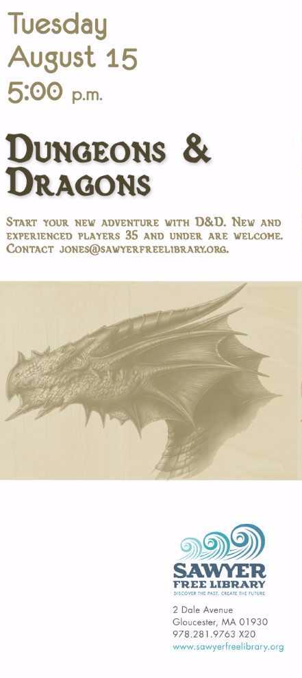 dungeons &amp; dragons Aug 15