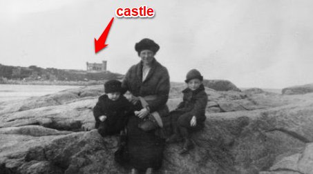 film set castle on salt island good harbor beach gloucester ma- Mary McAvoy with sons