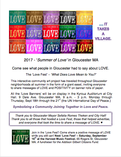 Flyer Love Fest Display at City Hall 9.18 through 9.21 Gloucester MA.png