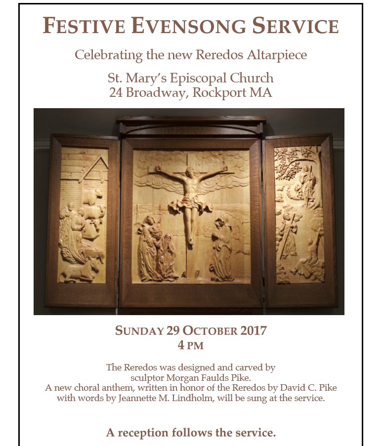 Festive Evensong Service celebrating the new Reredos Altarpiece Morgan Faulds Pike