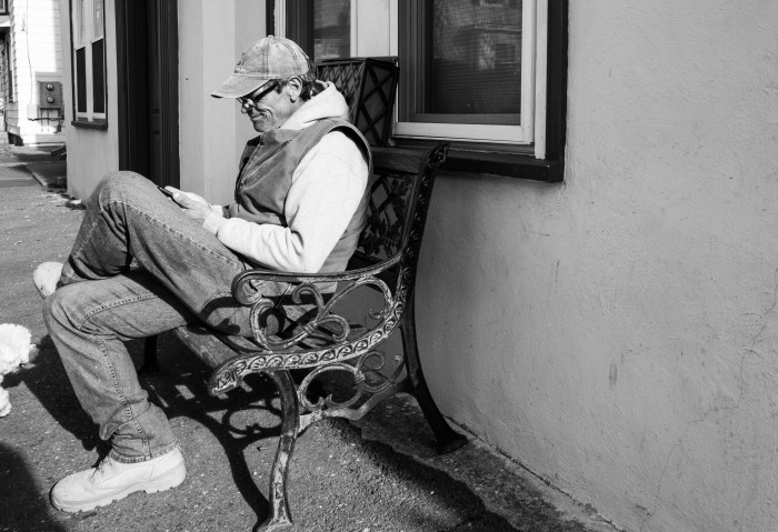 back agaist the wall