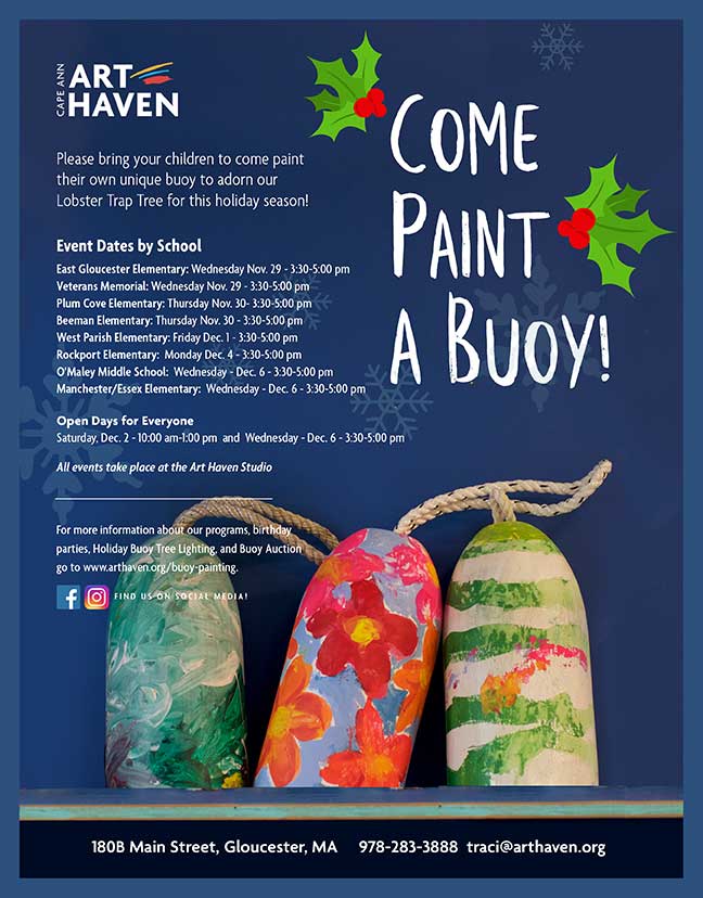 Cape Ann Art Haven paint a b uoy dates announced